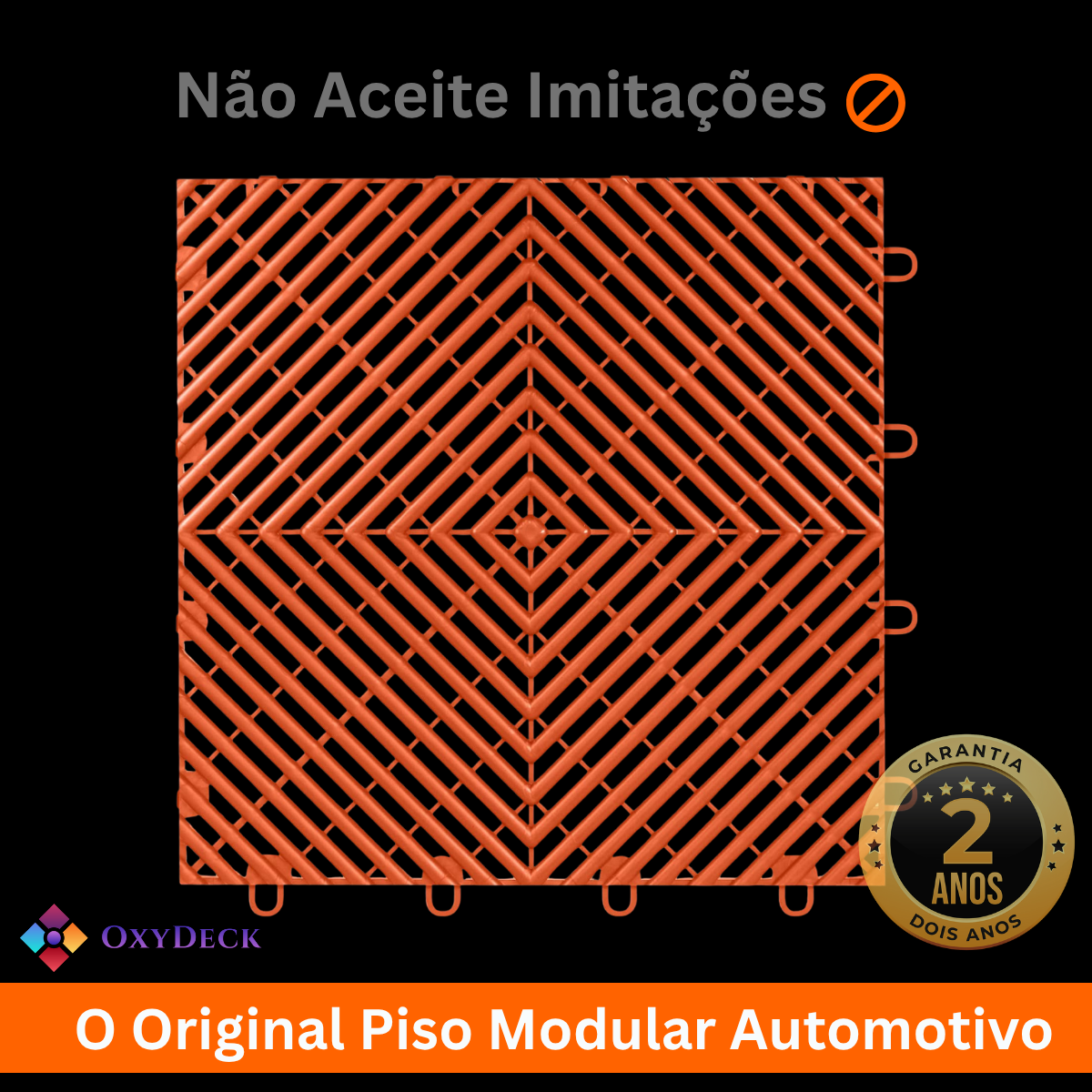 PISO MODULAR AUTOMOTIVO - LARANJA