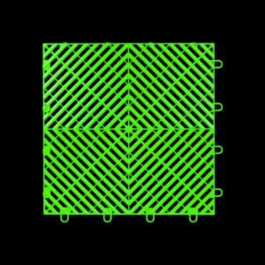 Piso Modular Automotivo OxyDeck na cor verde limão