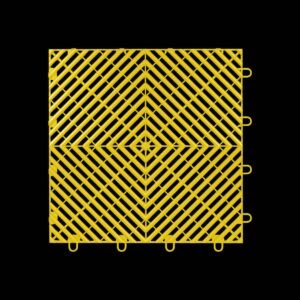 Piso Modular Automotivo OxyDeck na cor amarelo