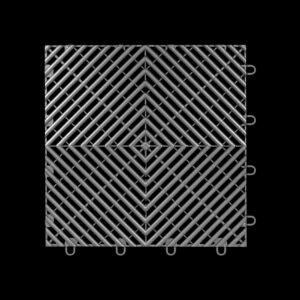 Piso Modular Automotivo OxyDeck na cor cinza